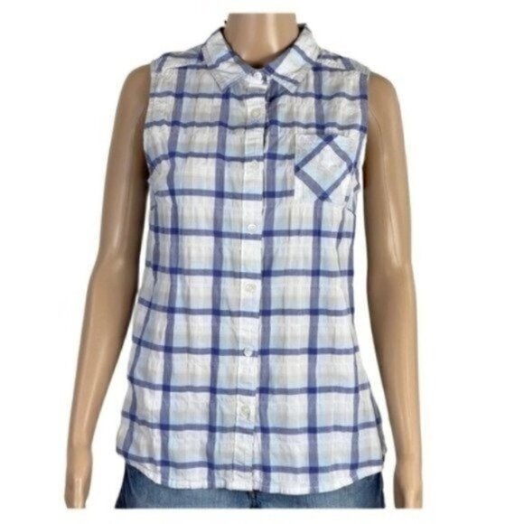 Prana Lexi Button Down top in Cobalt  Shirt size XS - Picture 1 of 10